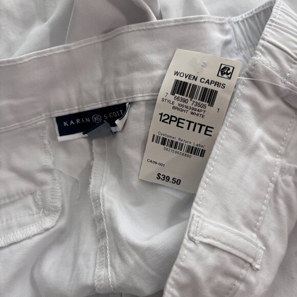 Karen Scott Women's White Comfort Waist Capri Pants NWT - Picture 7 of 7